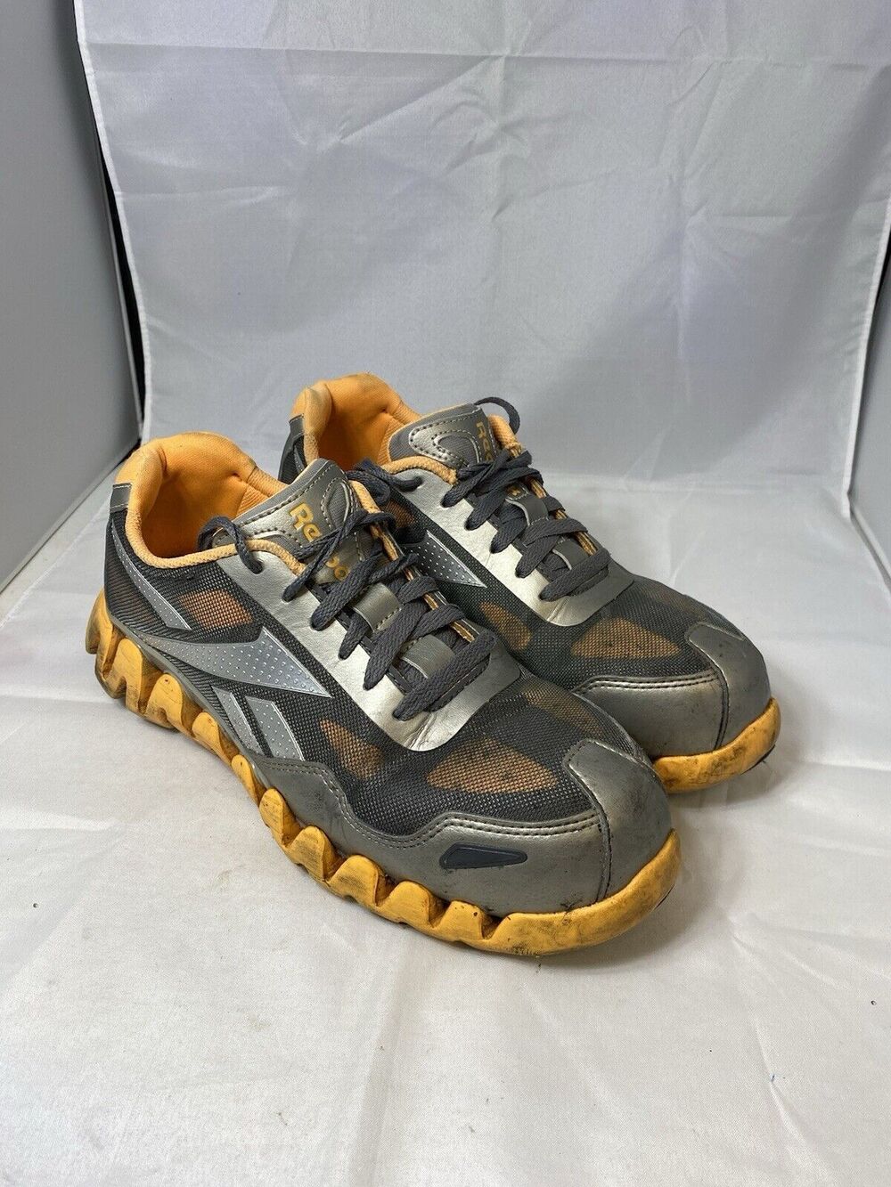 Reebok Womens Zig Pulse Work Silver Work & Safety Shoes 9.5 Medium
